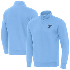 St. Louis Blues Antigua Victory Quarter-Zip Pullover Top - Blue | US 203362003