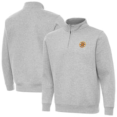 Boston Bruins Antigua Victory Quarter-Zip Pullover Top - Heather Gray | US 203362008