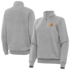 Boston Bruins Antigua Women's Victory Quarter-Zip Pullover Top - Heather Gray | US 203362013