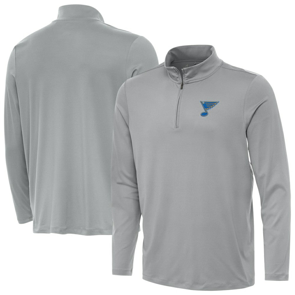 St. Louis Blues Antigua Reprocess Quarter-Zip Pullover - Gray | US 203362025