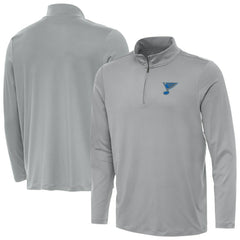 St. Louis Blues Antigua Reprocess Quarter-Zip Pullover - Gray | US 203362025
