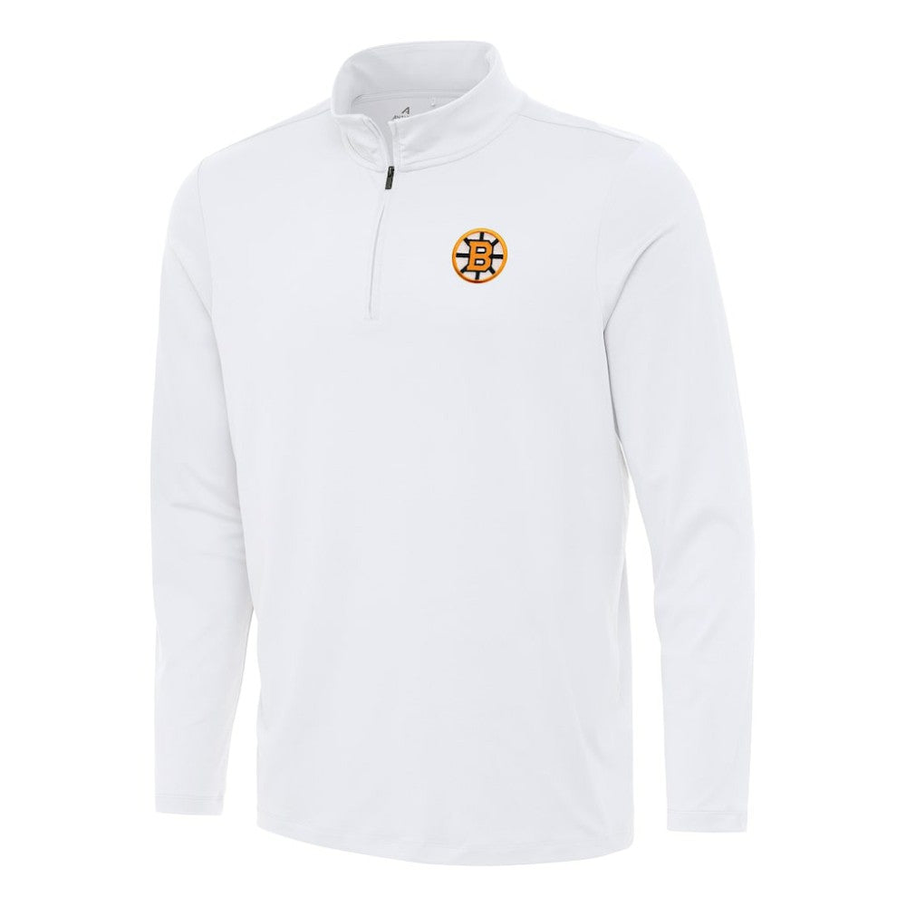 Boston Bruins Antigua Reprocess Quarter-Zip Pullover - White | US 203362027