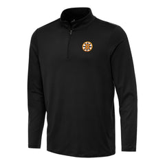 Boston Bruins Antigua Reprocess Quarter-Zip Pullover - Black | US 203362028