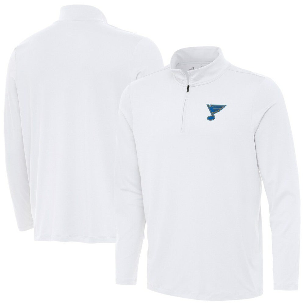 St. Louis Blues Antigua Reprocess Quarter-Zip Pullover - White | US 203362030