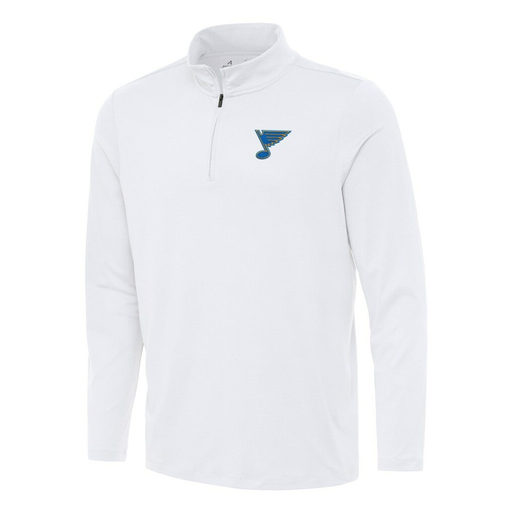 St. Louis Blues Antigua Reprocess Quarter-Zip Pullover - White | US 203362030