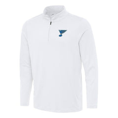 St. Louis Blues Antigua Reprocess Quarter-Zip Pullover - White | US 203362030