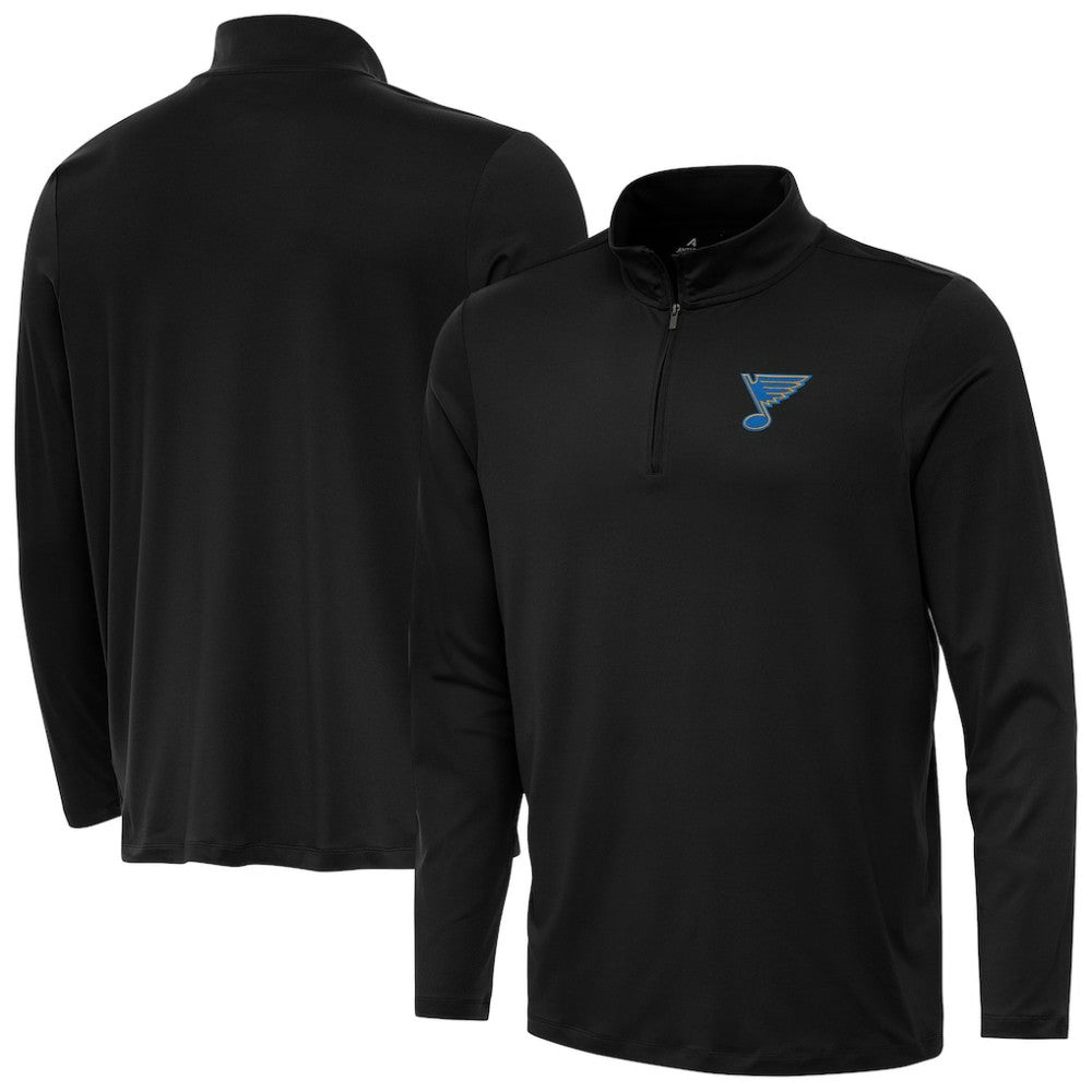 St. Louis Blues Antigua Reprocess Quarter-Zip Pullover - Black | US 203362031