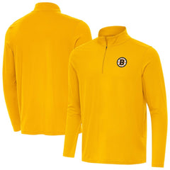 Boston Bruins Antigua Intent Quarter-Zip Top - Gold | US 203362079
