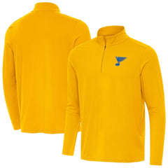 St. Louis Blues Antigua Intent Quarter-Zip Top - Gold | US 203362081
