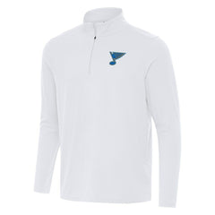 St. Louis Blues Antigua Intent Quarter-Zip Top - White | US 203362082