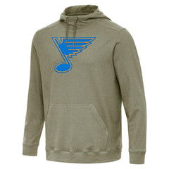 St. Louis Blues Antigua Cloud Pullover Hoodie - Olive | US 203362084