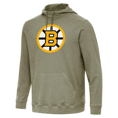 Boston Bruins Antigua Cloud Pullover Hoodie - Olive | US 203362085