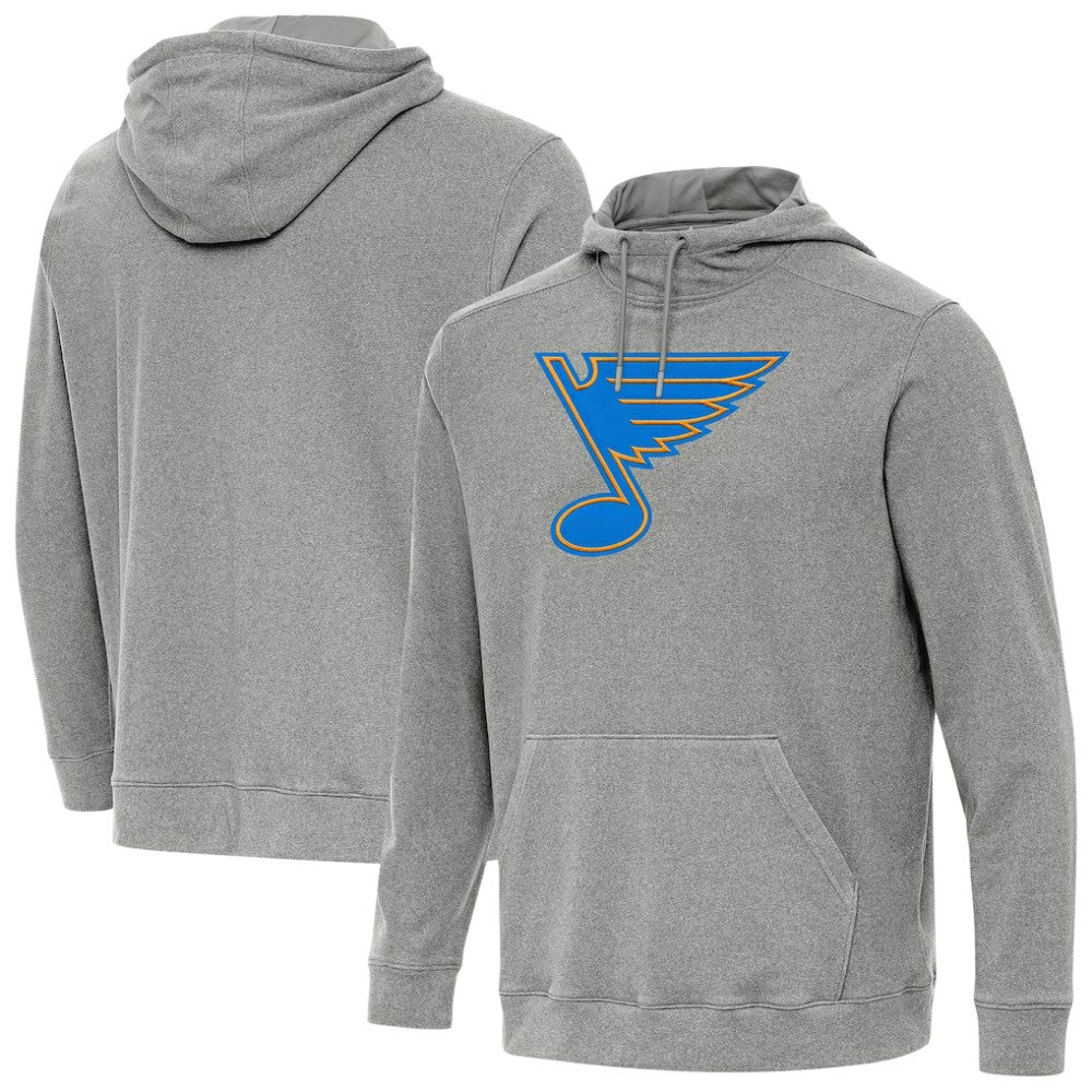 St. Louis Blues Antigua Cloud Pullover Hoodie - Heather Black | US 203362087