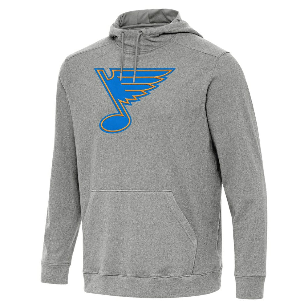 St. Louis Blues Antigua Cloud Pullover Hoodie - Heather Black | US 203362087