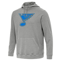 St. Louis Blues Antigua Cloud Pullover Hoodie - Heather Black | US 203362087