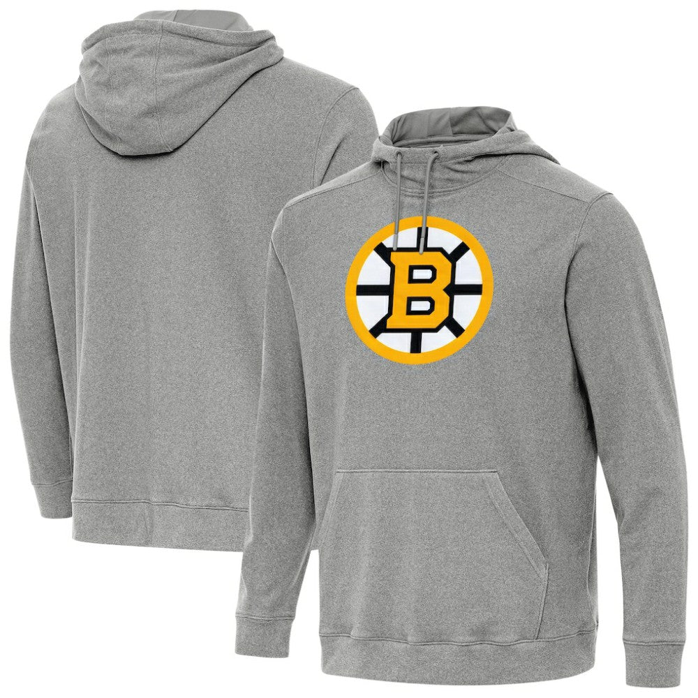 Boston Bruins Antigua Cloud Pullover Hoodie - Heather Black | US 203362089