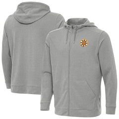 Boston Bruins Antigua Effortless Full-Zip Hoodie - Heather Gray | US 203362093