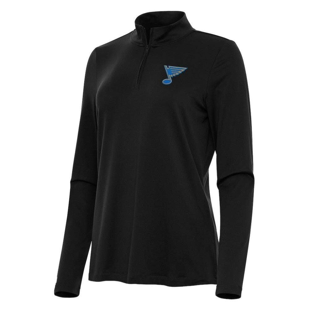 St. Louis Blues Antigua Women's Reprocess Quarter-Zip Pullover - Black | US 203362109