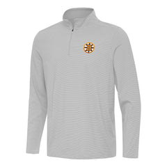 Boston Bruins Antigua Twine Quarter-Zip Pullover - Gray | US 203362157