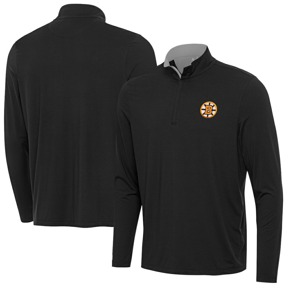 Boston Bruins Antigua Content Quarter-Zip Jacket - Heather Gray | US 203362162