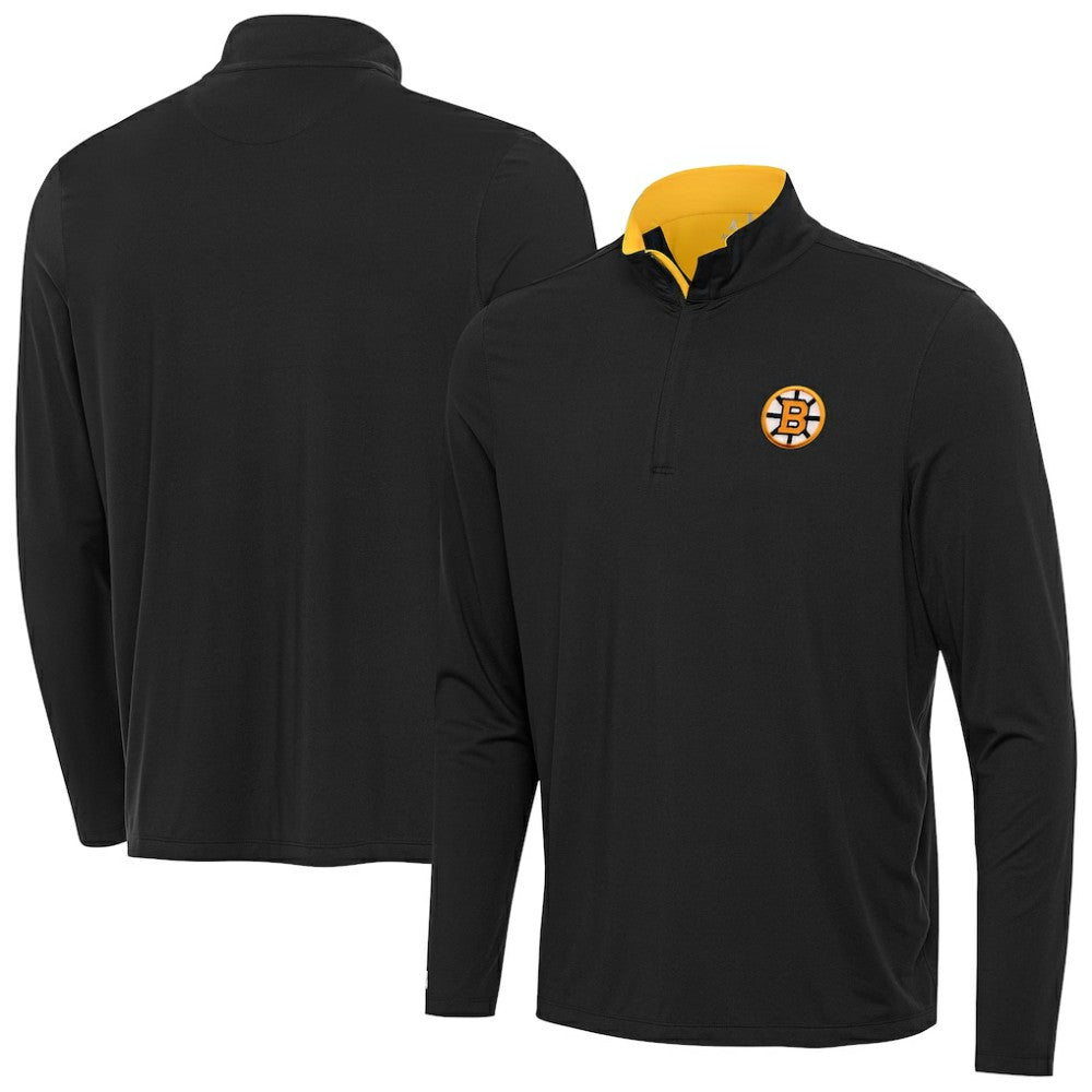Boston Bruins Antigua Content Quarter-Zip Jacket - Black | US 203362163