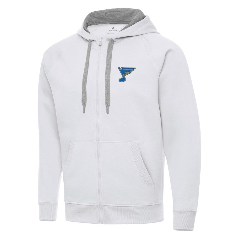 St. Louis Blues Antigua Victory Full-Zip Hoodie - White | US 203362186