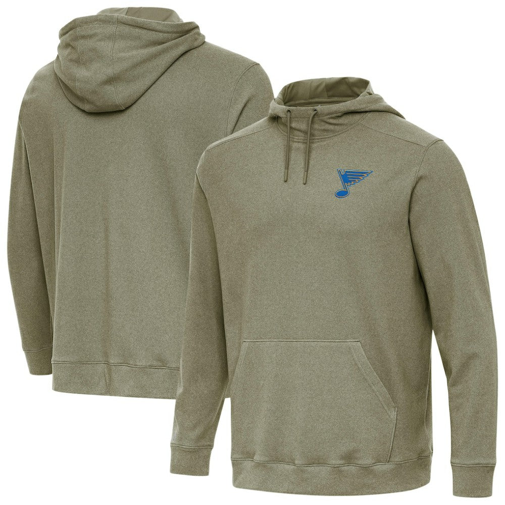 St. Louis Blues Antigua Cloud Pullover Hoodie - Olive | US 203362194