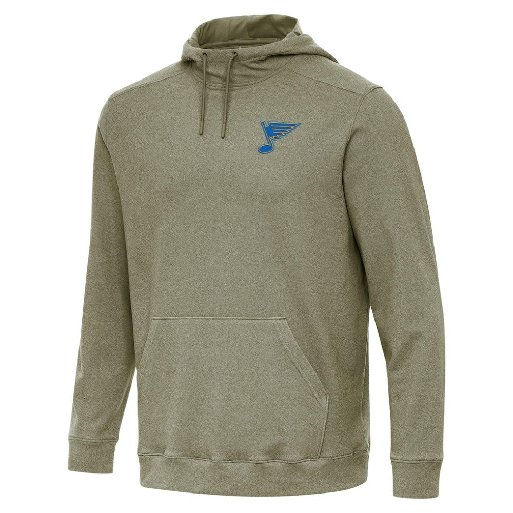 St. Louis Blues Antigua Cloud Pullover Hoodie - Olive | US 203362194