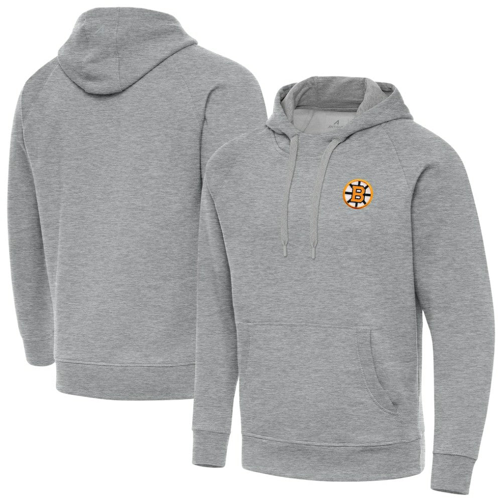Boston Bruins Antigua Victory Pullover Hoodie - Heather Gray | US 203362217