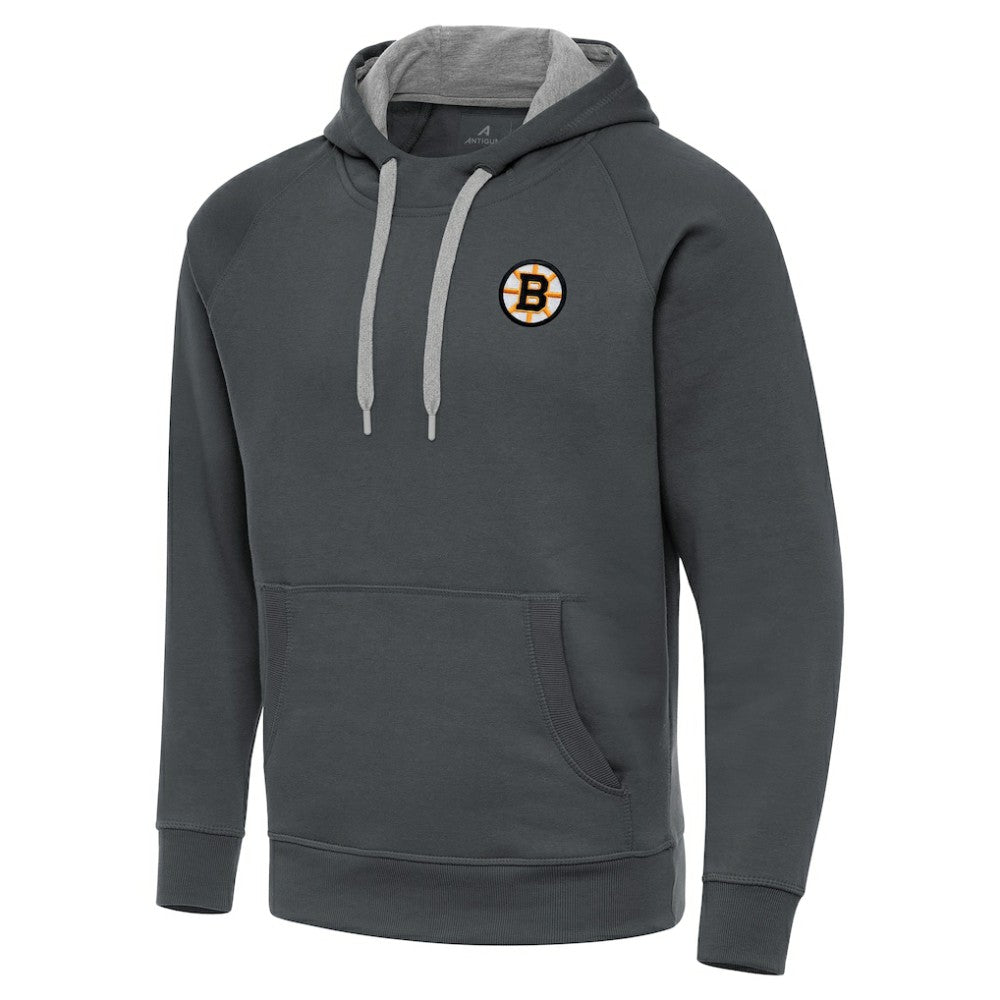 Boston Bruins Antigua Victory Pullover Hoodie - Charcoal | US 203362221
