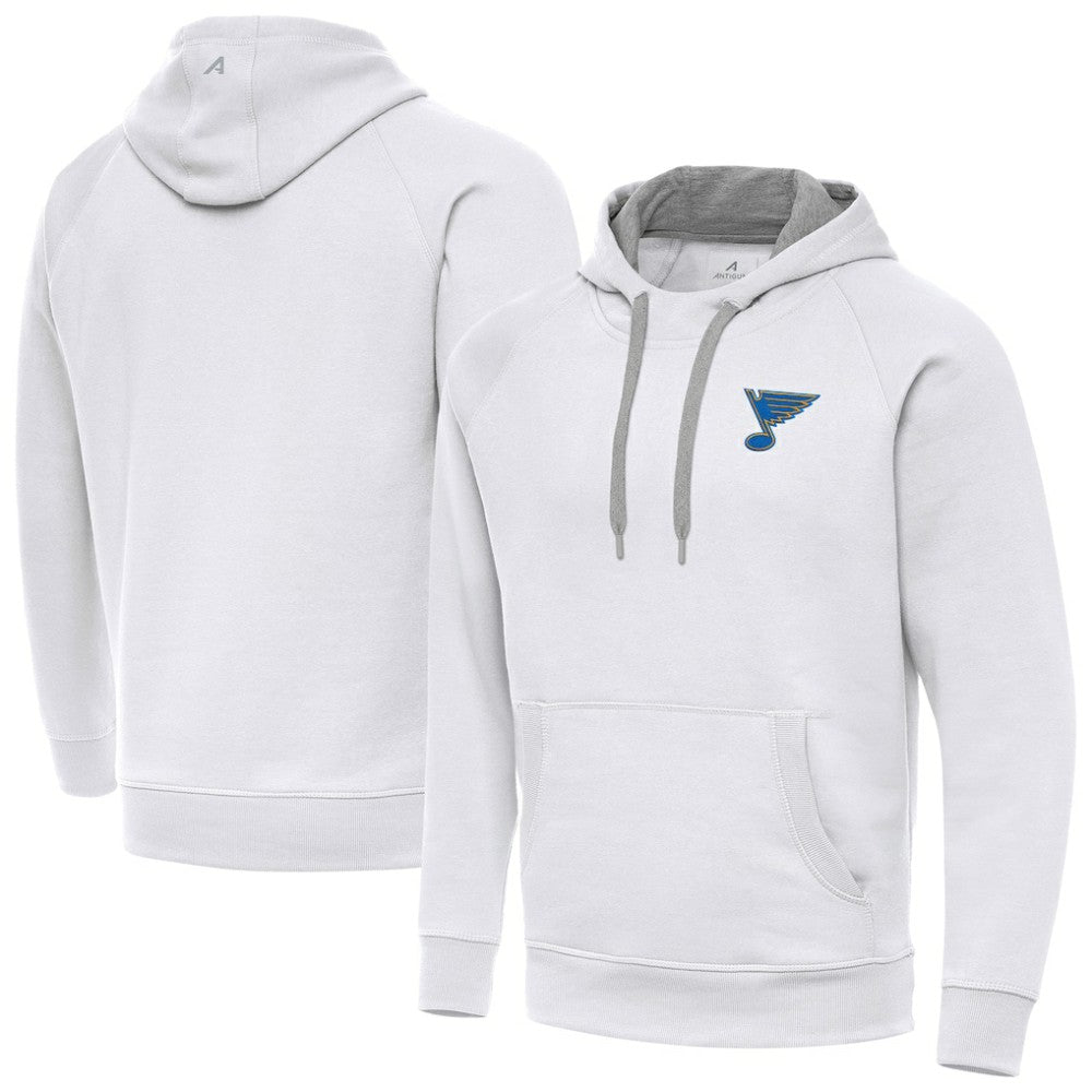 St. Louis Blues Antigua Victory Pullover Hoodie - White | US 203362222