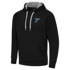 St. Louis Blues Antigua Victory Pullover Hoodie - Black | US 203362223
