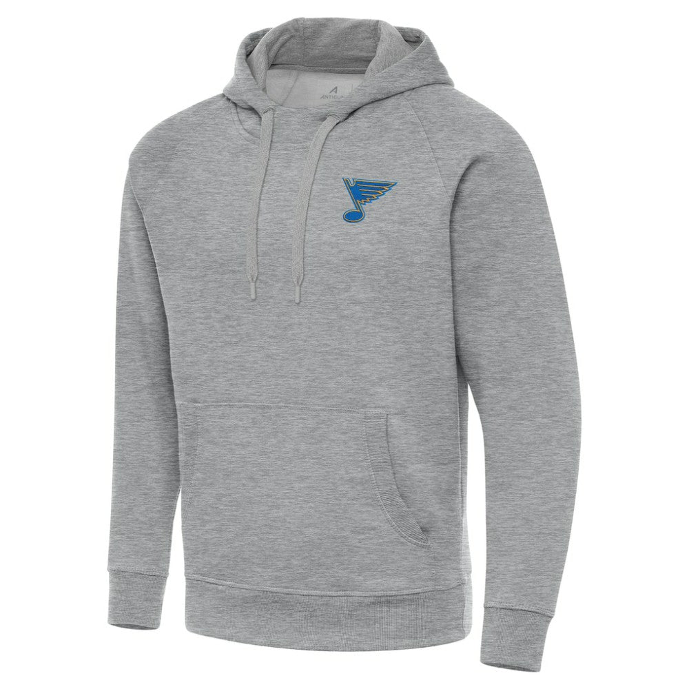 St. Louis Blues Antigua Victory Pullover Hoodie - Heather Gray | US 203362224