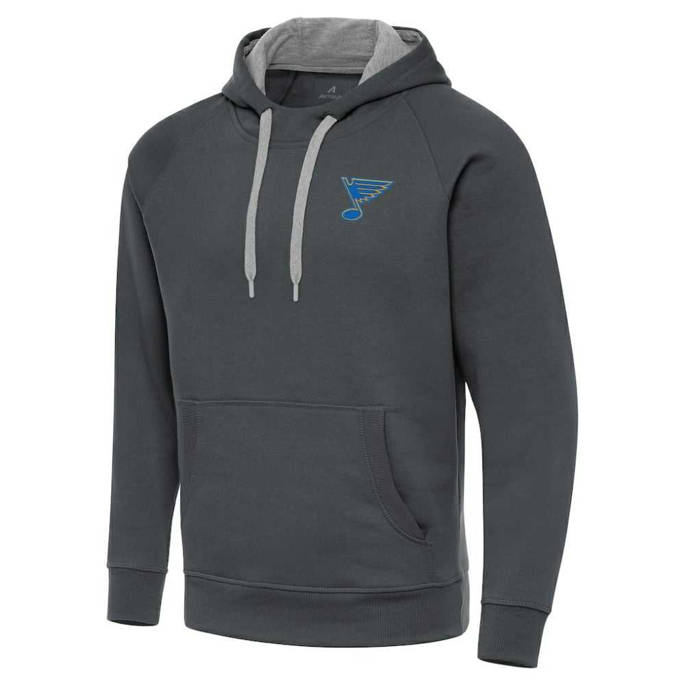St. Louis Blues Antigua Victory Pullover Hoodie - Charcoal | US 203362227