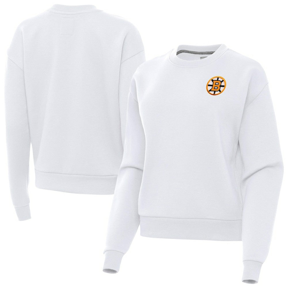 Boston Bruins Antigua Women's Victory Pullover Sweatshirt - White | US 203362232