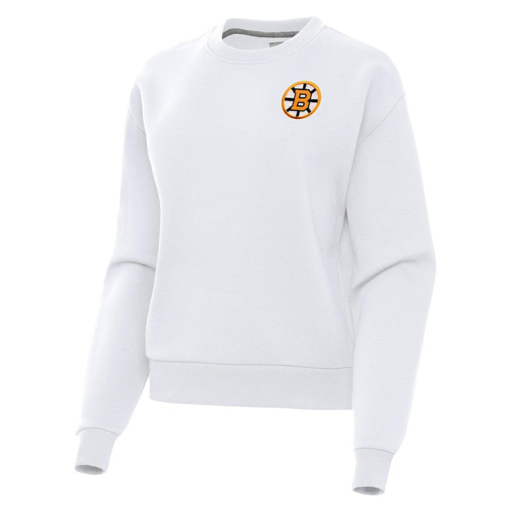 Boston Bruins Antigua Women's Victory Pullover Sweatshirt - White | US 203362232