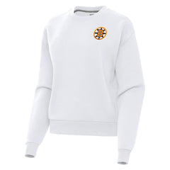 Boston Bruins Antigua Women's Victory Pullover Sweatshirt - White | US 203362232
