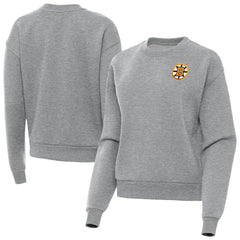 Boston Bruins Antigua Women's Victory Pullover Sweatshirt - Heather Gray | US 203362235