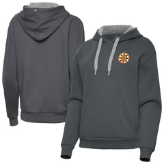 Boston Bruins Antigua Women's Victory Pullover Hoodie - Charcoal | US 203362240