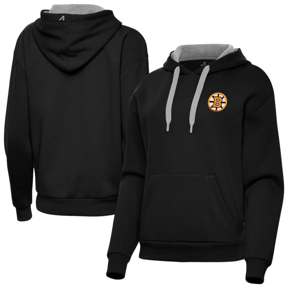 Boston Bruins Antigua Women's Victory Pullover Hoodie - Black | US 203362242