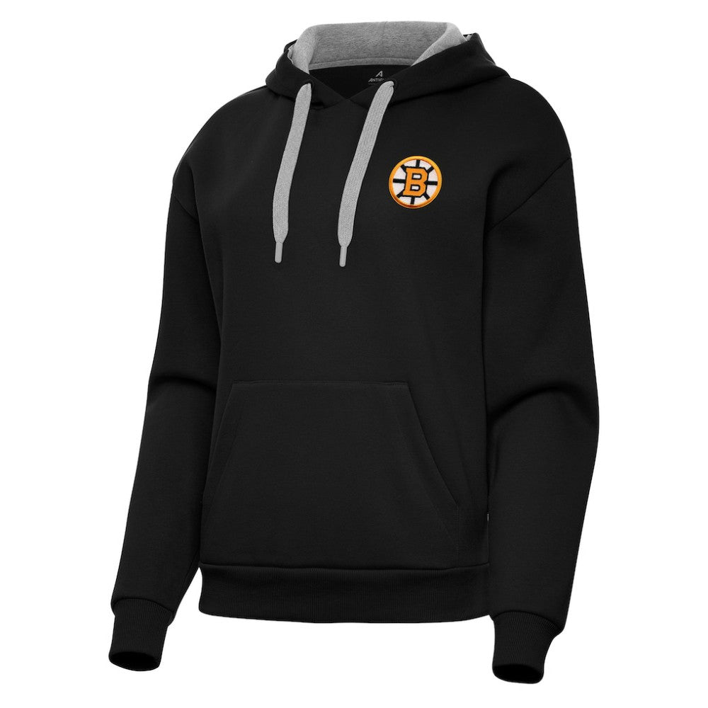 Boston Bruins Antigua Women's Victory Pullover Hoodie - Black | US 203362242