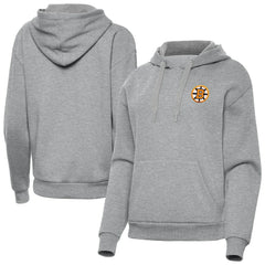 Boston Bruins Antigua Women's Victory Pullover Hoodie - Heather Gray | US 203362244