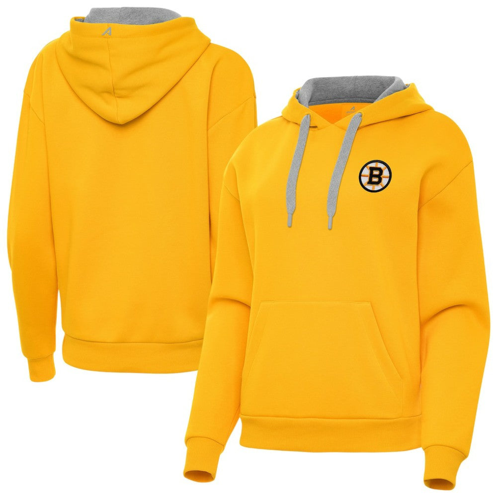 Boston Bruins Antigua Women's Victory Pullover Hoodie - Gold | US 203362245
