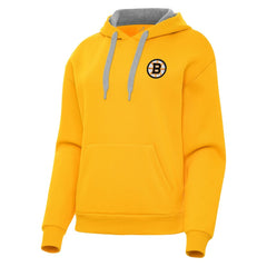 Boston Bruins Antigua Women's Victory Pullover Hoodie - Gold | US 203362245