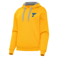 St. Louis Blues Antigua Women's Victory Pullover Hoodie - Gold | US 203362246