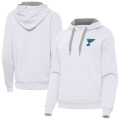 St. Louis Blues Antigua Women's Victory Pullover Hoodie - White | US 203362247