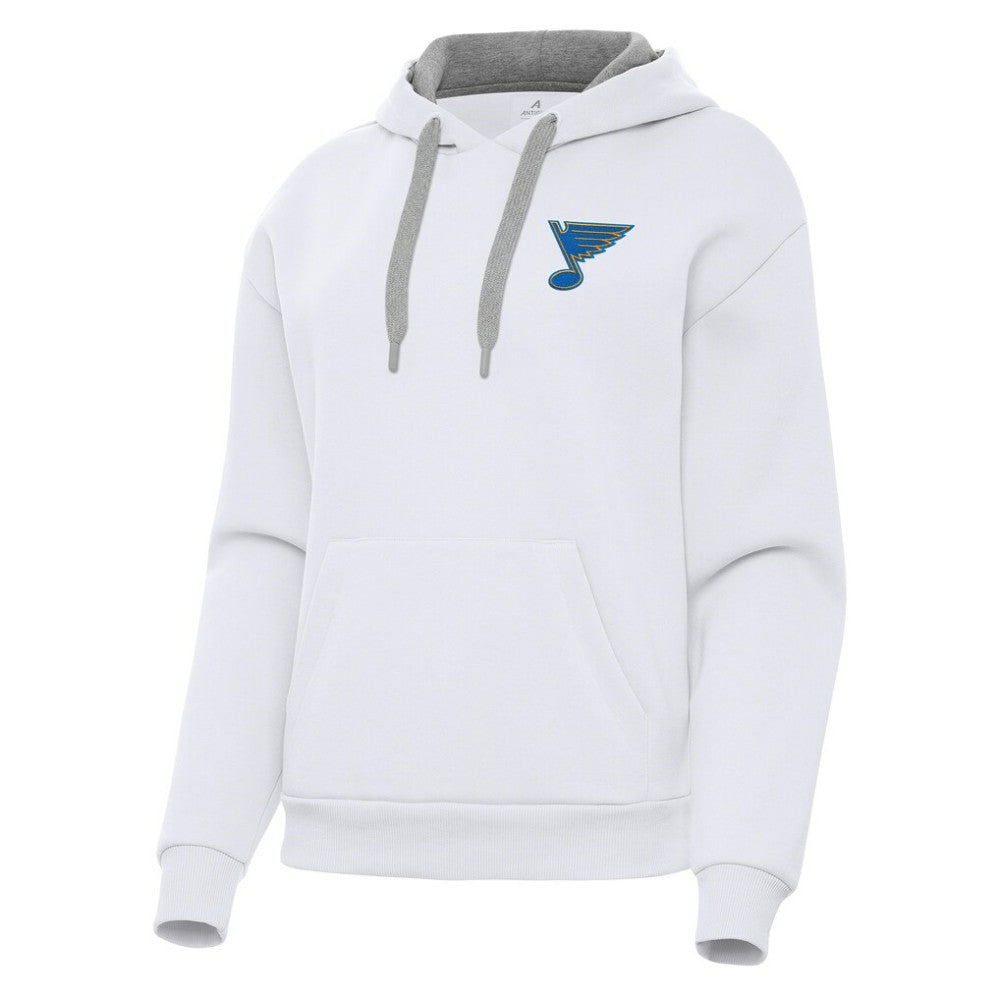 St. Louis Blues Antigua Women's Victory Pullover Hoodie - White | US 203362247