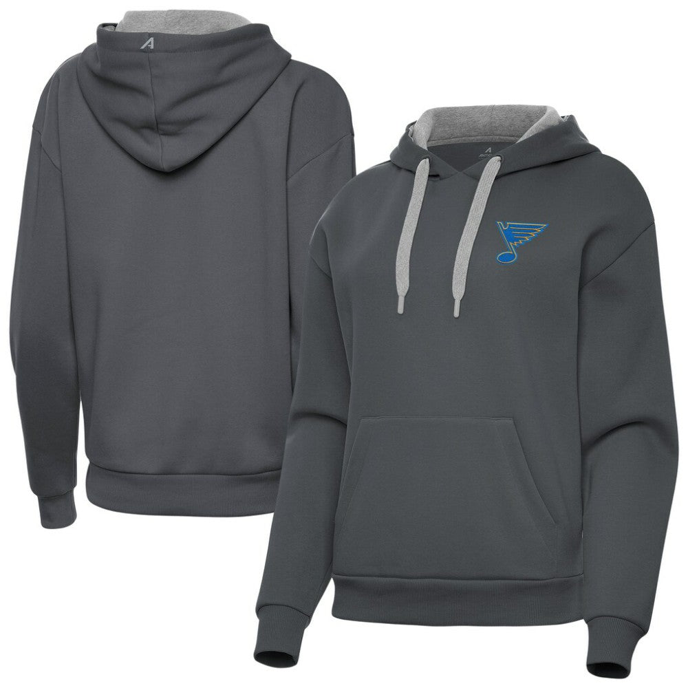 St. Louis Blues Antigua Women's Victory Pullover Hoodie - Charcoal | US 203362249