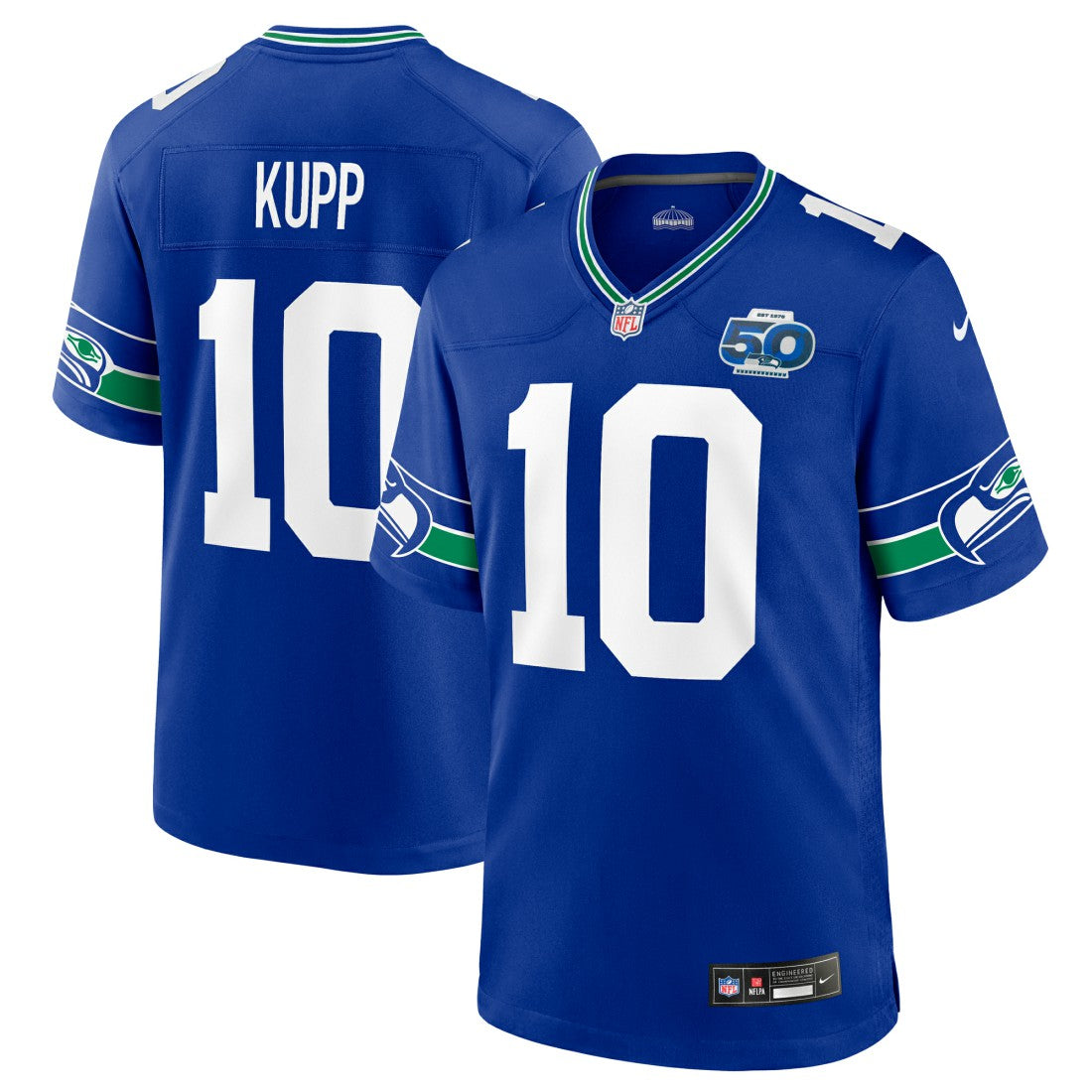 Cooper Kupp Seattle Seahawks Alternate 50th Season Game Jersey - Royal Jerseys