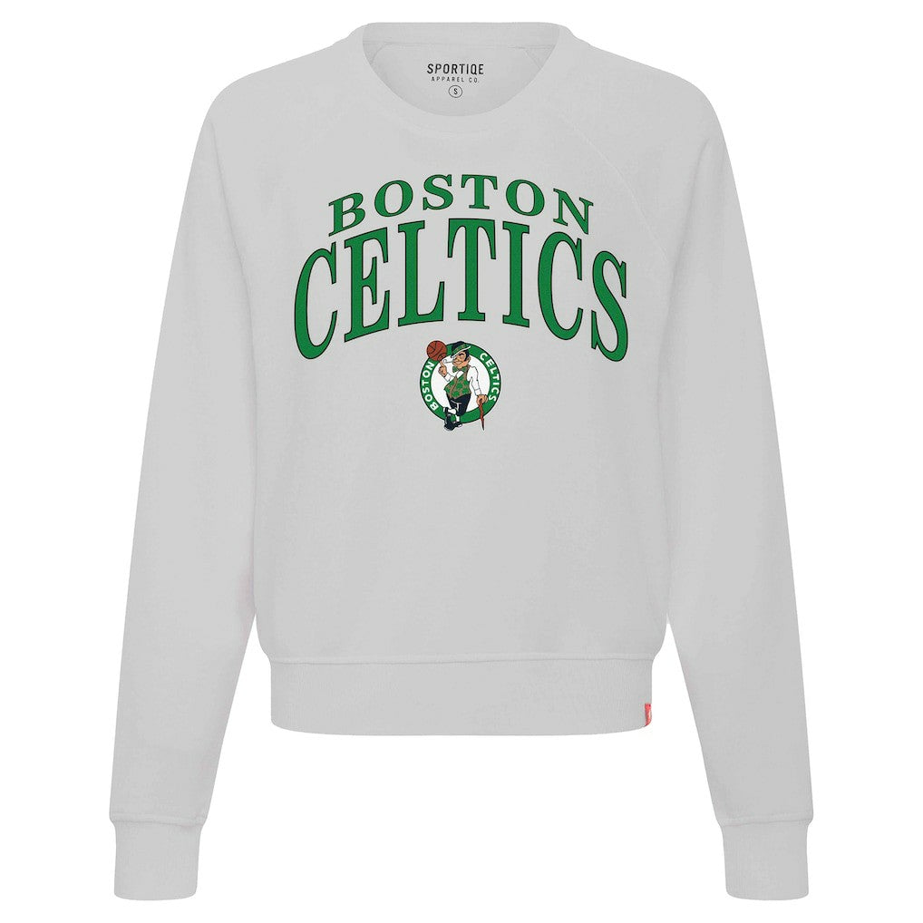 Boston Celtics Sportiqe Women's Genuine Issue Collection Ashlyn Cropped Sweatshirt Gray outlet